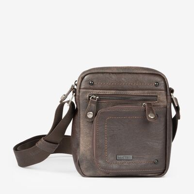 Brown shoulder bag, Youth Reporter Collection - 16x19 cm