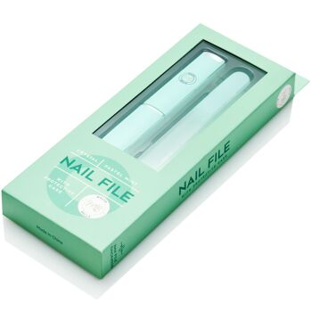 Lime à ongles en verre cristal avec étui de protection - Menthe, 3 mm