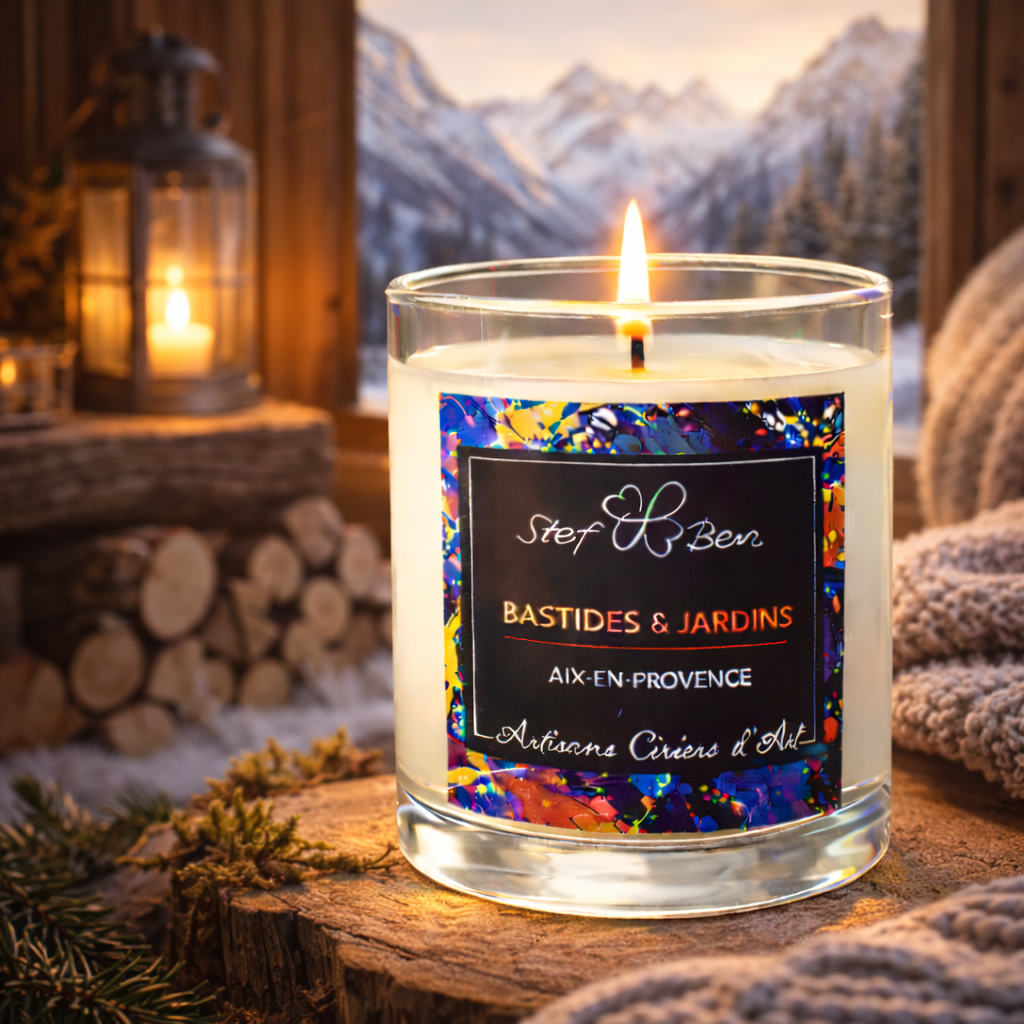 ESPRIT DES SOMMETS scented candle, hand-poured by artistic wax makers