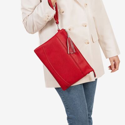 Rote Handtasche, Wallet Series - 29x21 cm