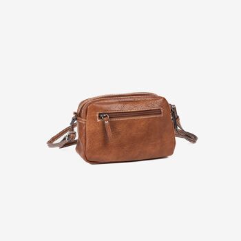 Mini sac pour femme, couleur cuir - 20x15x7 cm 3