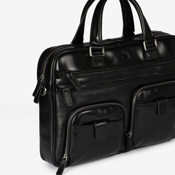 Cartable en cuir noir, Casablanca Leather Collection - 42x30 cm 3