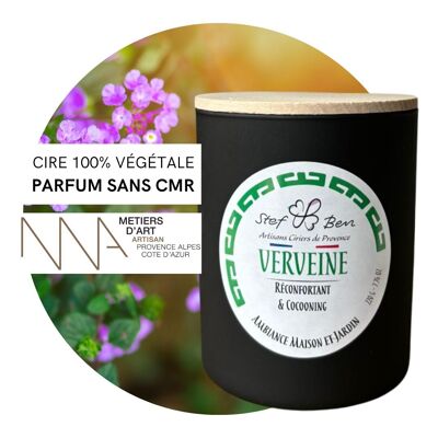 VERBENA scented candle, hand-poured by art wax makers