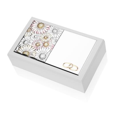 Jewelery Box 20x12x6 cm Silver "Daisy Colors" Wedding Line