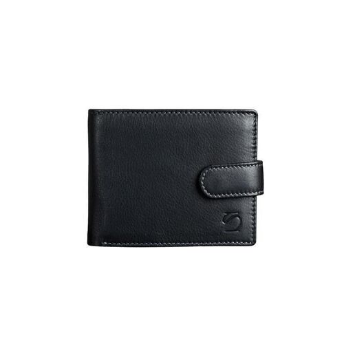 Billetero piel negro, Colección Exotic Leather - 11x9 cm - Mod. 1