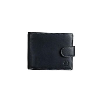 Portefeuille en cuir noir, Collection Cuir Exotique - 11x9,5 cm 1