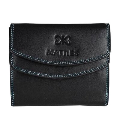 Women&#39;s leather wallet, Multicolour Collection - 11x9.5 cm