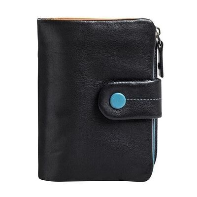 Women&#39;s leather wallet, Multicolour Collection - 9x12 cm