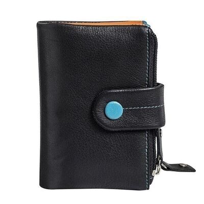 Women&#39;s leather wallet, Multicolour Collection - 8x11.5 cm