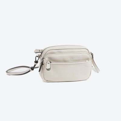 Petit sac bandoulière, couleur beige, Série Minibags - 21x14 cm