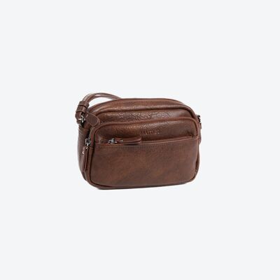 Petit sac à bandoulière, couleur marron, Série Minibags - 21x14 cm
