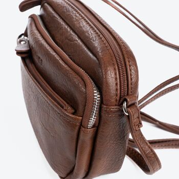 Petit sac à bandoulière, couleur marron, Série Minibags - 21x14 cm 2