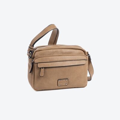 Klassische Tasche in Kamelfarbe - 24x17x10 cm - 21955
