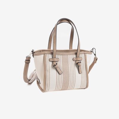 Small handbag with shoulder strap, camel color, Ferreries Series. 19.5x15x10cm