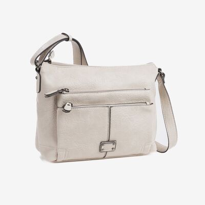 Shoulder bag, beige color, New Class Series. 29x22x12cm