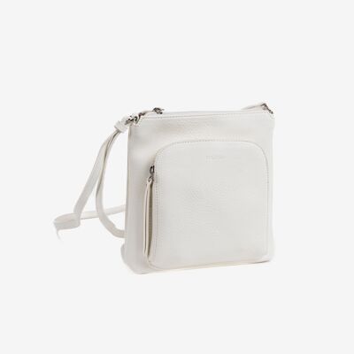 Minibag for women, white color - 20.5x21x7 cm
