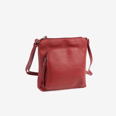 Minibag da donna, colore rosso - 20,5x21x7 cm