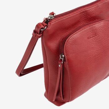 Mini sac pour femme, couleur rouge - 20,5x21x7 cm 2