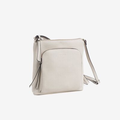 Minibag da donna, colore beige - 20,5x21x7 cm