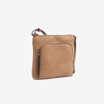 Mini sac pour femme, couleur camel - 20,5x21x7 cm 1