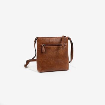 Mini sac pour femme, couleur cuir - 20,5x21x7 cm 3