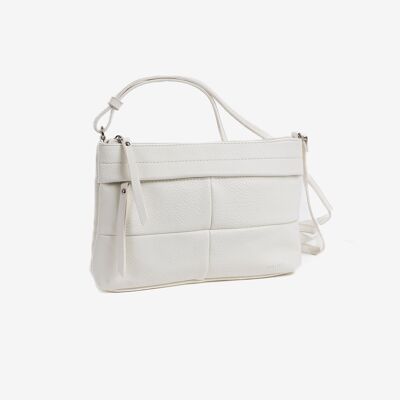 Minibag da donna, colore bianco - 25,5x15x7 cm