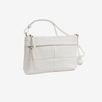 Mini sac pour femme, coloris blanc - 25,5x15x7 cm 1