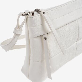 Mini sac pour femme, coloris blanc - 25,5x15x7 cm 2