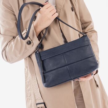 Mini sac pour femme, couleur bleu - 25,5x15x7 cm 2
