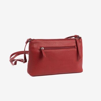 Mini sac pour femme, couleur rouge - 25,5x15x7 cm 4