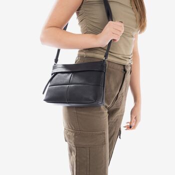 Mini sac pour femme, couleur noir - 25,5x15x7 cm 4