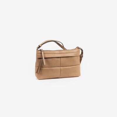 Minibag für Damen, Kamelfarbe - 25,5x15x7 cm