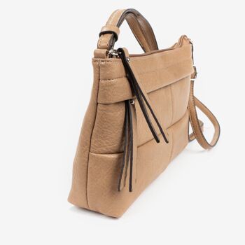 Mini sac pour femme, couleur camel - 25,5x15x7 cm 2