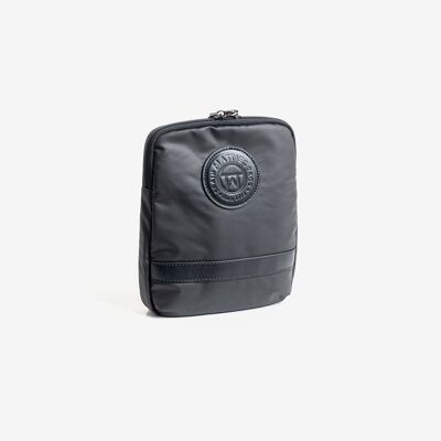 Borsa reporter da uomo, colore nero, linea Nylon sport - 19x22x3 cm