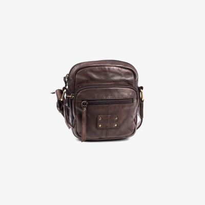 Reporter bag for men, brown color, Youth Collection - 16x19 cm - sku: 4014580