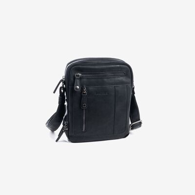 Sac Reporter Homme, Noir, Collection Jeunesse - 19x23x7 cm