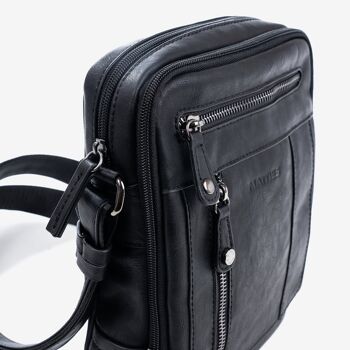 Sac Reporter Homme, Noir, Collection Jeunesse - 19x23x7 cm 2