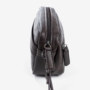 Petit sac à main pour homme, couleur café, collection nappa - 16x12x7 cm 2