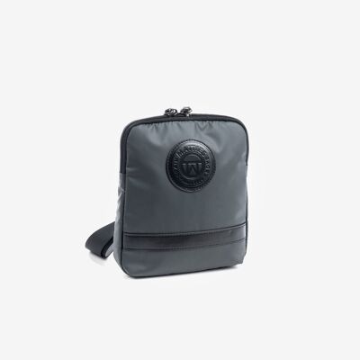 Reporter bag for men, gray color, Nylon Sport Collection - 19x22x3 cm