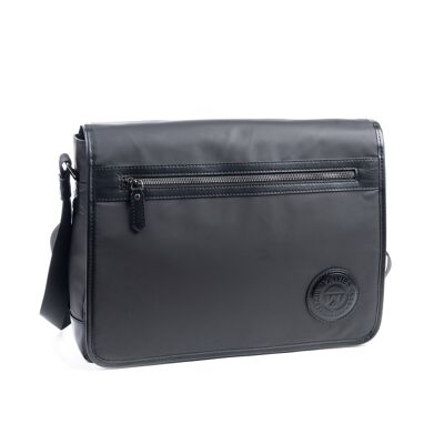 Large bag for men, black color, Nylon Sport Collection - 38.5x28x9 cm