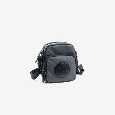 Small bag for men, gray color, Nylon Sport Collection - 14x16x7 cm