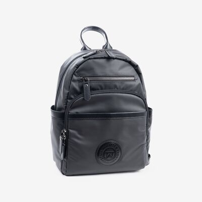 Mochila para hombre, color negro, Colección nylon sport - 24.5x34x11 cm