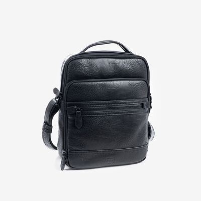 Borsa reporter per uomo, colore nero, Collezione Rustic - 28,5x27x8 cm