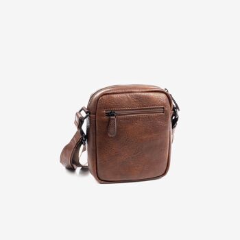 Petit sac pour homme, marron, Collection Rustique - 16x20x5 cm 3