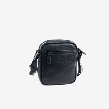 Petit sac pour homme, coloris noir, Collection Rustique - 16x20x5 cm 3