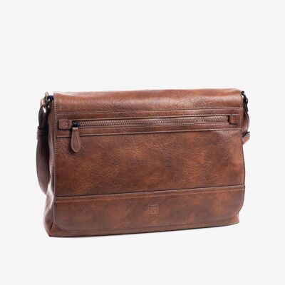 Large brown men's bag, Rustic Collection - 38.5x27x8 cm