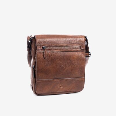 Sac reporter homme, marron, Rustic Collection - 23x26x8 cm
