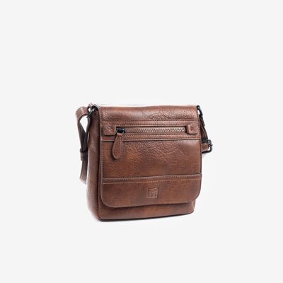 Sac reporter homme, marron, Rustic Collection - 19x20x6 cm