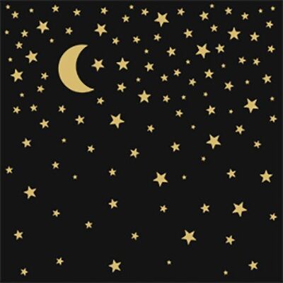 Moonlight black gold 25x25 cm
