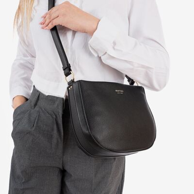 Shoulder bag, black, Victoria Series. 23x18x7cm